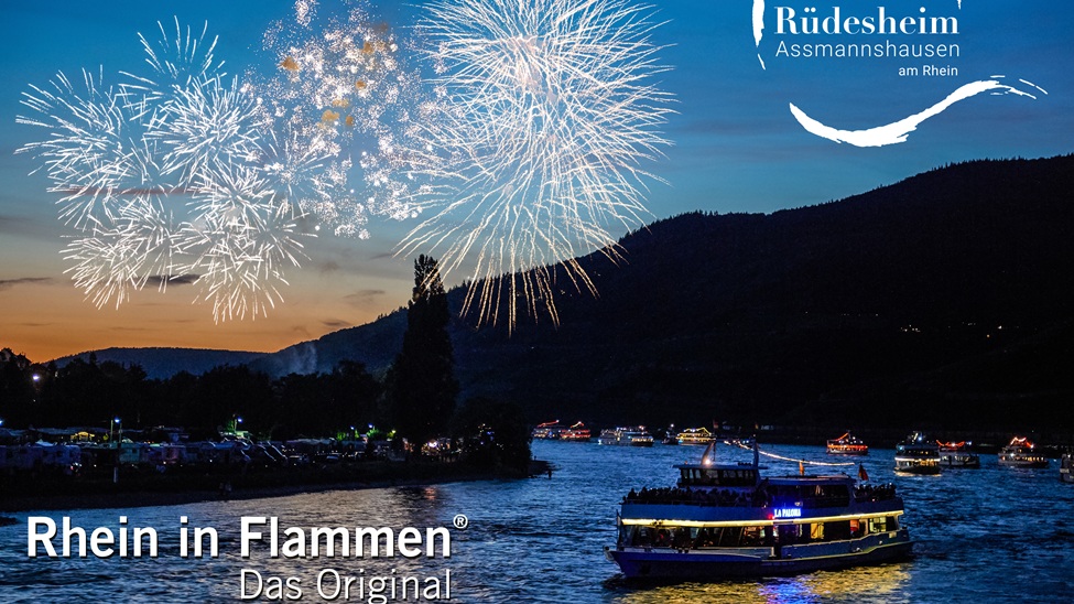 Das einzigartige Erlebnis auf dem Rhein: Rhein in Flammen in Rüdesheim!